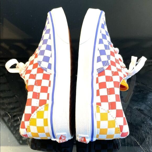 New Vans Off the Wall Master Multi-Colored Checkered Low Top Youth Sneakers 2.5Y - Picture 9 of 11